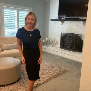 Black tie front dress